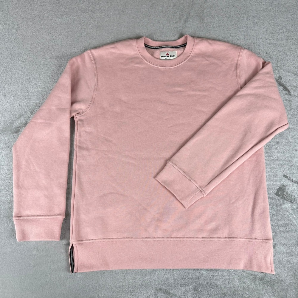 American Giant Midweight Sweatshirt Womens Small Silver Pink $95 USA New NWOT